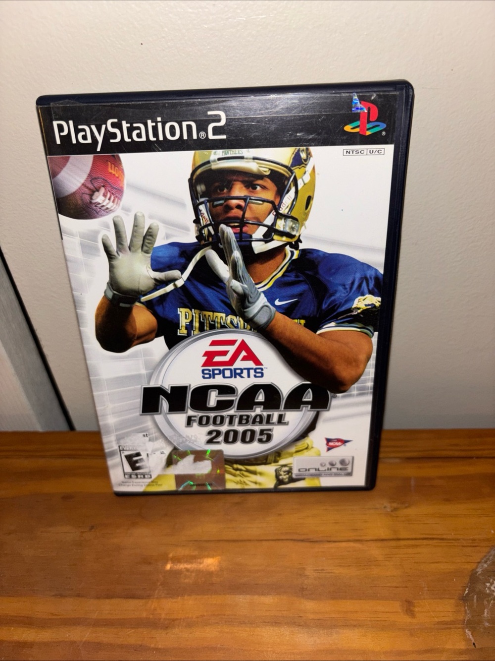 Sony PlayStation 2 NCAA Football 2005 Game Case with Blue and Gold Cover Art